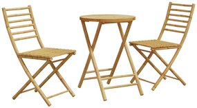 3 pcs conjunto de bistrô em bambu