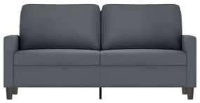 Sofá de 2 lugares 140 cm veludo cinza-escuro