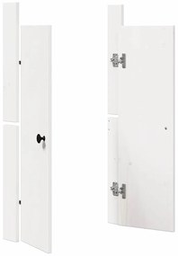 Portas de Cozinha Externas 2 pcs Brancas 50x9x82 cm Madeira Maciça de