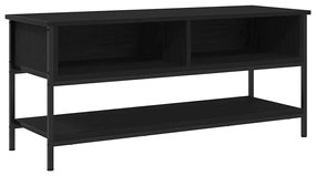 Cabide de TV vidaXL Preto Carvalho 100x35x45 cm Madeira de Engenharia