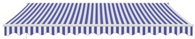 Toldo retrátil automático com 4x3 m azul e branco