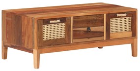 vidaXL Mesa de centro 100x50x40 cm madeira recuperada maciça