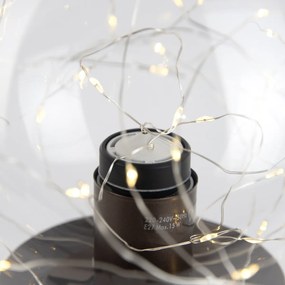 LED Hotel chique tafellamp donkerbrons met helder glas incl. E27 lichtsnoer - Pallon Trend Chique de hotel