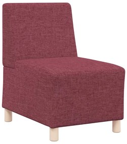 Cadeira de Sofá Cinza Claro 55 cm em Tecido 2 pcs Vermelho