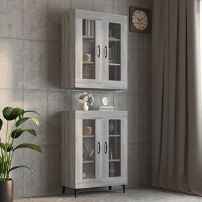 vidaXL Armário de parede suspenso 69,5x34x90 cm sonoma cinza