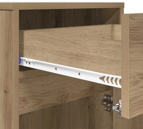 Criado-mudo LED 2 pcs carvalho artisiano 38 x 34 x 61 cm