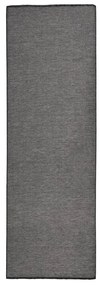 vidaXL Tapete de tecido plano para exterior 80x250 cm cinzento