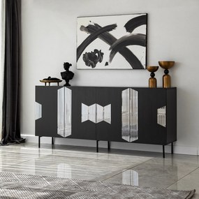 Console Vienna – Preto – 180 cm x 80 cm x 40 cm