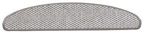 Tapetes escada adesivos aspeto sisal 30 pcs 65x21x4cm platina