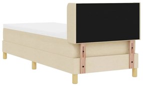 Cama Box com Colchão , Creme, 80 x 200 cm, Tecido