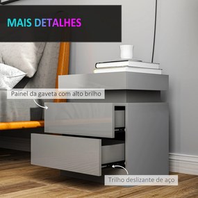 Mesa de Cabeceira com Luz LED Mesa de Cabeceira com Painel de Alto Bri