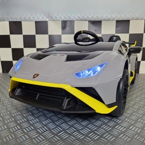 Carro eletrico bateria crianças 12V Lamborghini Huracan STO drift Cinzento