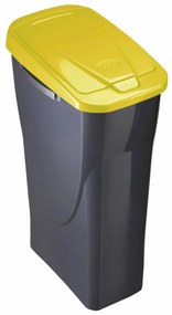 Caixote de Lixo para Reciclagem Mondex Ecobin Amarelo com Tampa 25 L