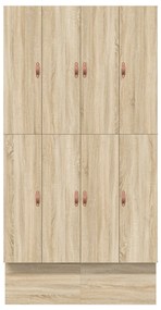 Estrado de Cama com Armazenamento Carvalho Sonoma 120x200 cm
