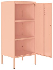 Armário de arrumação aço 42,5x35x101,5 cm rosa