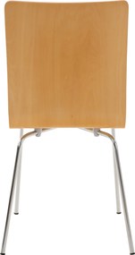 Conjunto de 2 cadeiras de cozinha e sala de jantar Pepe 43 x 87 x 47 cm Cor Natural