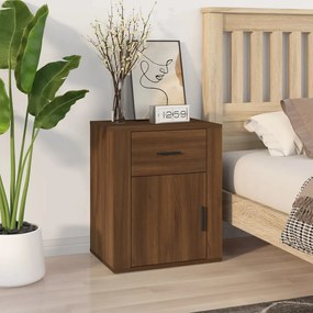 Mesa cabeceira 50x36x60 cm derivados madeira carvalho castanho