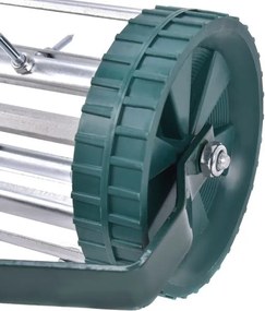 Rolo Aerador de relva para jardim Aerador de relva para jardim Escarificador de relva com cabo longo 45 x 21 x 126 cm verde