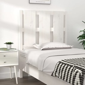 Cabeceira de cama 80,5x4x100 cm madeira de pinho maciça branco