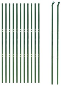 Cerca de malha de arame 1,6x25 m aço galvanizado verde