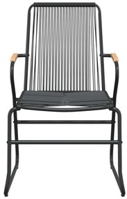 Cadeiras de jardim 4 pcs 58x59x85,5 cm vime de PVC preto
