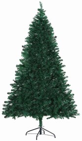 HOMCOM Árvore de Natal Artificial 180cm com 1000 Ramos de PVC Suporte Metálico Decoração de Natal para Interiores Ø102x180cm Verde