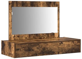 Mesa de Maquilhagem Suspensa  Carvalho Fumado 100x40x70 cm