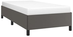 Estrutura de cama 90x200 cm couro artificial cinzento