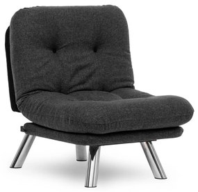 Sofá-Cama de 1 Lugar Misa – Cinzento Escuro – 110x70 cm