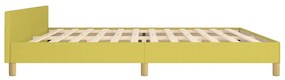 Estrutura de cama sem colchão 200x200 cm tecido verde