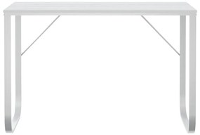 Secretária de computador 110x60x73 cm contraplacado branco