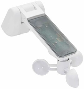 Toldo Retrátil Automático com LED Listrado Vermelho e Branco 500x300 c