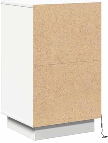 Criado-Mudo com LED Branco 39x34.5x65 cm Madeira Engenheirada