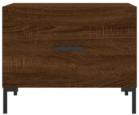 Mesa de centro 50x50x40 cm derivados madeira carvalho castanho