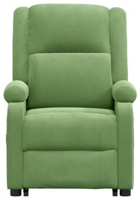 Poltrona elevatória de massagens veludo verde-claro