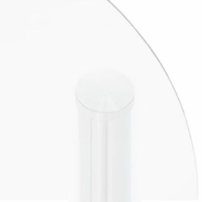 Mesa de apoio c/ duas prateleiras 38cm vidro temp. transparente