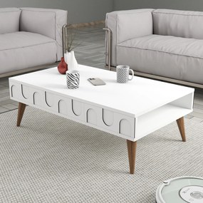 Mesa de Centro Lyon – Branco Noz – 105x34,6x60 cm