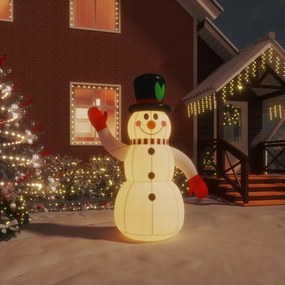 vidaXL Boneco de neve insuflável com luzes LED 120 cm