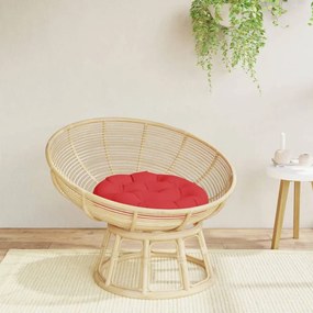 vidaXL Almofadão redondo Ø 60 x11 cm tecido oxford vermelho