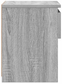 Mesa cabeceira 40x30x39 cm derivados de madeira cinzento sonoma