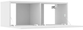 Conjunto móveis de TV 6 pcs madeira processada branco
