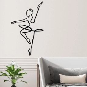 Acessório Decorativo de Parede em Metal Model-106 – Preto – 70 x 1,5 x