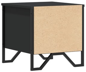 Mesa de cabeceira 2 pcs 40x41x40 cm derivados de madeira preto