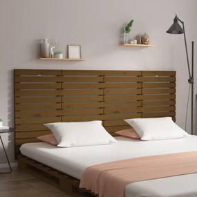 824691 vidaXL Cabeceira de parede 156x3x91,5 cm pinho maciço castanho-mel