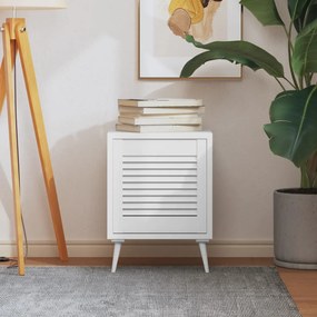 vidaXL Porta de armário com design de persiana pinho maciço branco