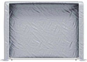 Rack de lenha com tampa de chuva 200x25x150 cm aço galvanizado