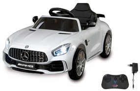 Carro elétrico infantil Bateria 12V Mercedes-Benz AMG GT R Controlo remoto 2,4GHz Branco