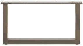 Pés para mesa de centro em formato de U, 2 peças, aço natural, 70 x (3