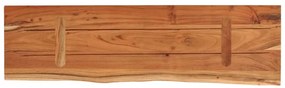 Prateleira de parede retangular 60x20x2,5 cm acácia maciça