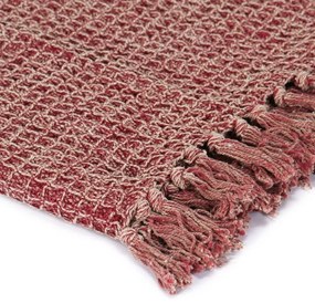 Manta em algodão 160x210 cm bordô